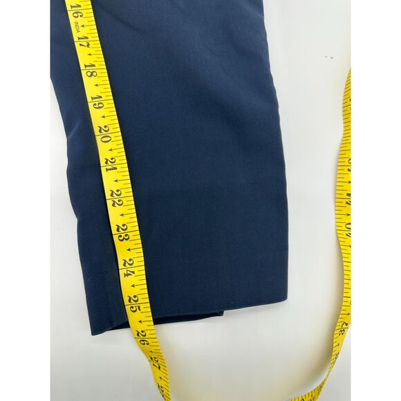 Ann Taylor Factory Pants Ankle Length Gold Button Accent Sz 4 w/ Pocket Navy - Picture 5 of 9
